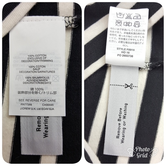 J Crew Tulle Cuffed Stripe T-Shirt - Picture 8 of 8